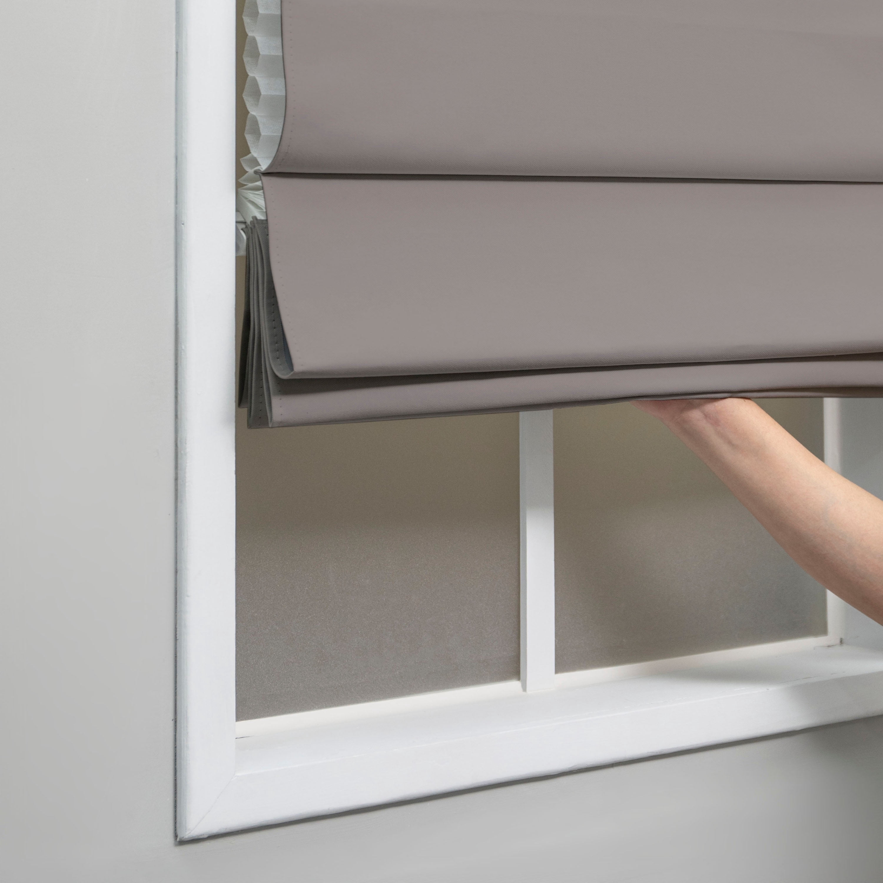 Regal Living Insulating Cordless Blackout Roman Shade, Gray, 61W x 72L