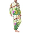 thumbnail image 2 of Balery Plants and Insects Pattern Pajama Sets for Men Long Sleeve 2 Piece Sleepwear Loungewear Sets Soft PJ's with Pockets Long Sleeve Comfy Pj Sets-Medium, 2 of 7
