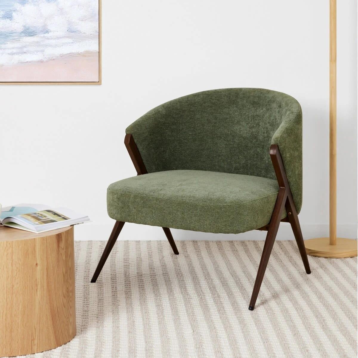 Anko Chenille Lounge Chair, Green