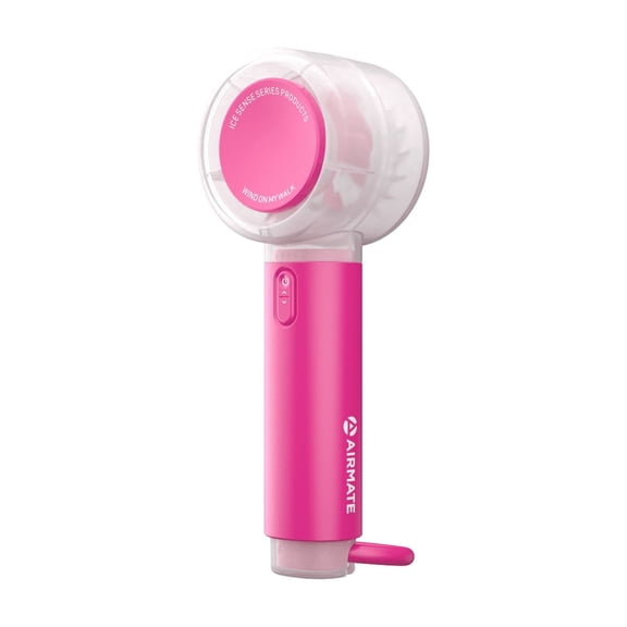 Airmate Portable Handheld Fan 5 Speed, 3000mAh Battery Rechargeable, 13000RPM Super Powerful Wind, Hand Held Mini Fan for Makeup/Travel/Outdoor (Pink)