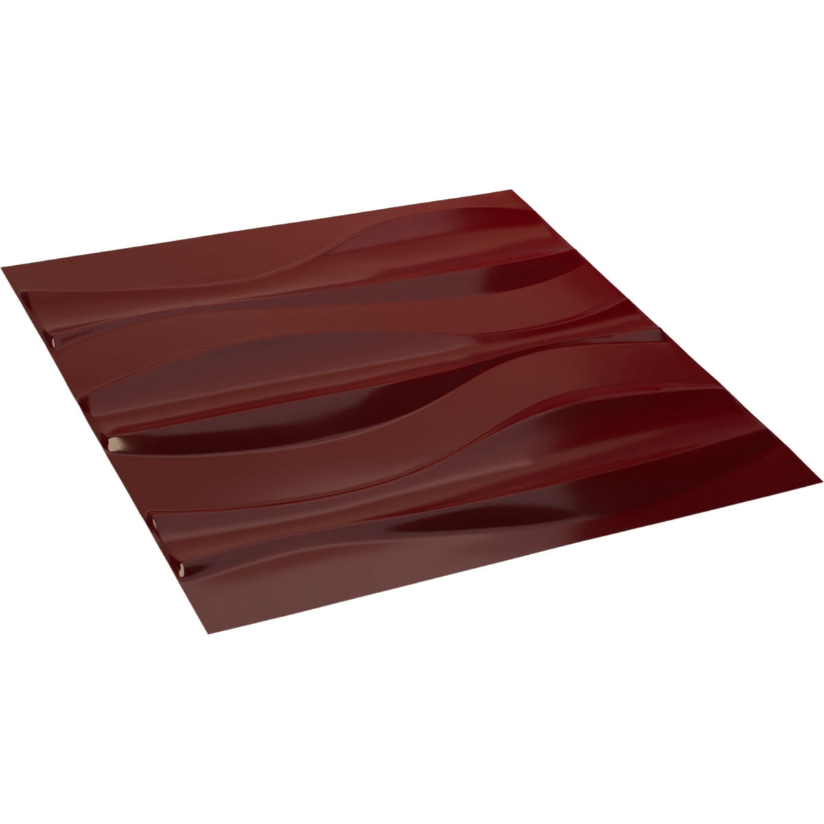 Ekena Millwork 19 5/8"W x 19 5/8"H Thompson EnduraWall Decorative 3D Wall Panel, Gloss Merlot (Covers 2.67 Sq. Ft.)