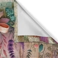 thumbnail image 2 of Ambesonne Floral Valance & Curtain 3 Pcs Set, Modern Plaid Tribals Flowers, 55"x36", Blush Lavender Seafoam, 2 of 7