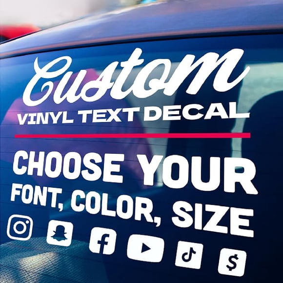 Calcomanía de vinilo con letras personalizadas CustomDecal US