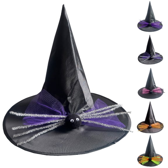 HJYCHN Halloween Witch Hats Pointed Top Decor Hats for Kids Cosplay Dress up Party Celebration All Season