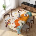 thumbnail image 3 of Orange Pumpkins Fall Table Cloth Waterproof Tablecloths, Thanksgiving Maple Leaf Branches Tablecloth Dining Table Cover for Kitchen Party Tabletop Outdoor, Rectangle Tablecloth 60x120 Inch, 3 of 9