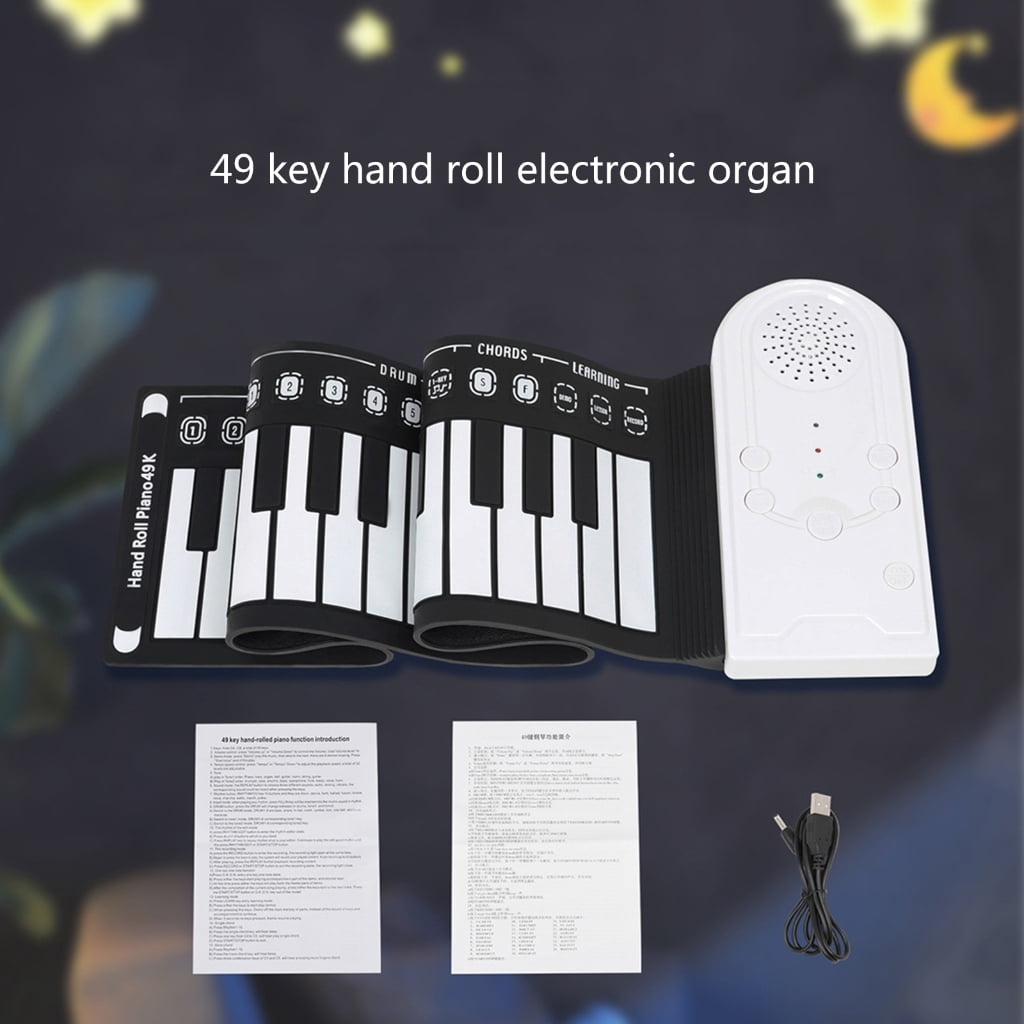 Portable 49 Piano Musical Instrument Foldable Portable Electronic Piano Keyboard for Beginners