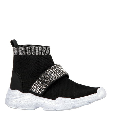 

KIDPIK Girls Rhinestone Sock Sneaker Size: 13 Youth - 6 Youth