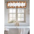 thumbnail image 6 of Thanksgiving Pumpkin Valances for Windows Fall Leaves Mushroom Black Plaid Kitchen Valance Curtain Rod Pocket Small Curtains for Cafe Bathroom Laundry Basement 42" x 12", 6 of 8