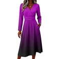 thumbnail image 4 of Women's Boho Floral Maxi Dress Summer Spring Fall Plus Size V Neck Flowy a Line Dress Boho Beach Floral Print Sundress, 4 of 6