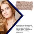 thumbnail image 4 of Sonducket Diadema de invierno para mujer, orejeras de ganchillo, motocicleta para mujer, color negro Accesorio para el cabello Hilo rosa Sonducket AP009482-15B, 4 of 6