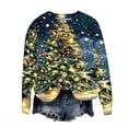 thumbnail image 5 of Feancey Christmas Tree Sweatshirt for Women Fall Winter Xmas Casual Crewneck Pullover Comfy Loose Long Sleeve Top Novelty Holiday Sweatshirts Yellow XL, 5 of 7