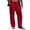 Red-cargo pants for men, variant on RongHuan Cotton Linen Pants for Men Loose Fit Straight Legs Lightweight Trousers Elastic Waist Drawstring Beach Pant