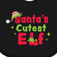 thumbnail image 4 of Inktastic Christmas Santa's Cutest Elf Boys or Girls Baby Bib, 4 of 4