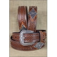 thumbnail image 3 of Ariat Western Belt Mens Diamond Concho Studs Tan A1013608, 3 of 5