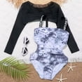 thumbnail image 5 of XZNPDUCQ Toddler Baby Girl's 2Pcs Swimsuits One 𝐏iece Bikini Bathing Suit +Long Sleeve Cover Up Girls Beach Swimsuit Set Swimming Suit For Girls 9-10 Years Light Gray, 5 of 7