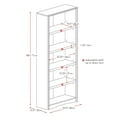 thumbnail image 4 of Corliving Quadra Engineered Wood 5-Tier Adult Bookcase with 4 Adjustable Shelves, 4 of 4