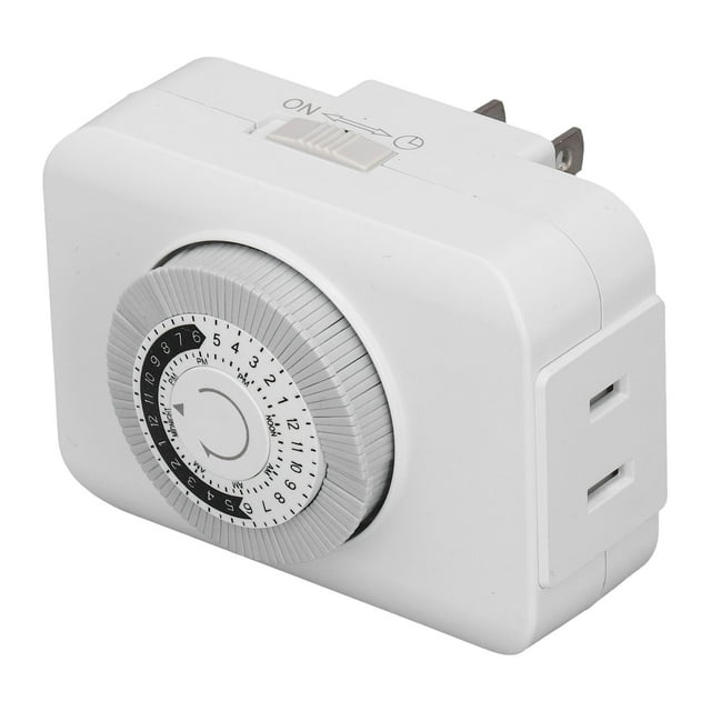 Timer Socketfor Lamp,Timer Socket Mechanical 24h Countdown Timerwith Outlet Indoor Timer Socket High-Precision Functionality