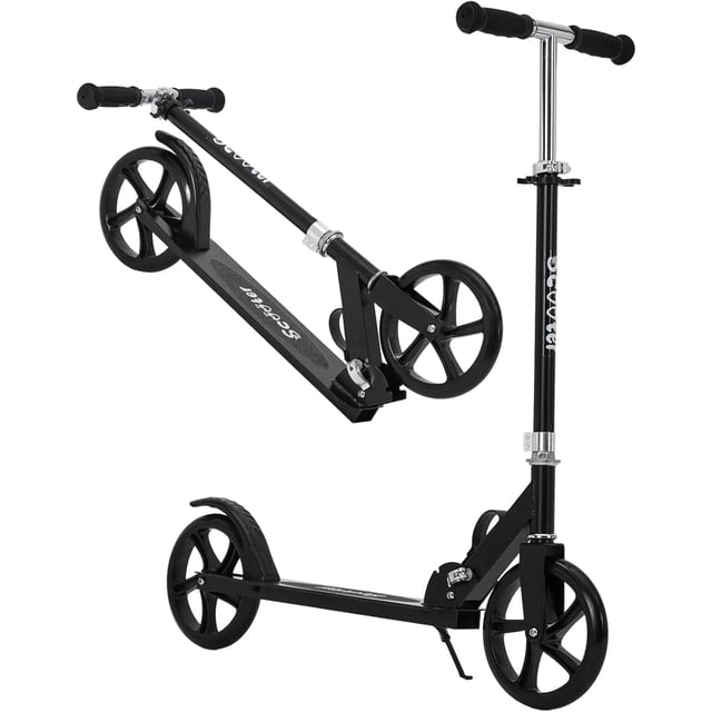 2 LED Light-Up Wheels Kids Scooter – Collapsible, Lightweight, 4-Level Adjustable Handlebar, Outdoor Ride-On Toy for Children Ages 3-10