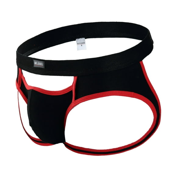Ploknplq Boxers for Men Mens Underwear Boxer Briefs Men's Jock Strap Athletic Supporter for Men Sexy Jockstrap Male Underwear Mens Boxer Briefs Black S