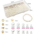thumbnail image 2 of Ensemble de 15 Compartiments 720 Pcs Perles Intercalaires Assorties Perles Bracelet Perles Rondes Perles Étoiles Perles Dorées pour Fabrication de Bijoux Bracelet, 2 of 7