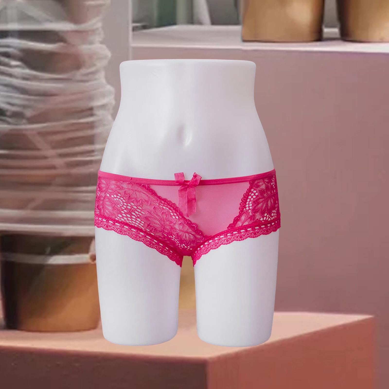 Abbraccia Panty Mannequin Holder Half Decor Hip Display Stand Underwear Model for Countertop Cloakroom Swimwear Underpants White