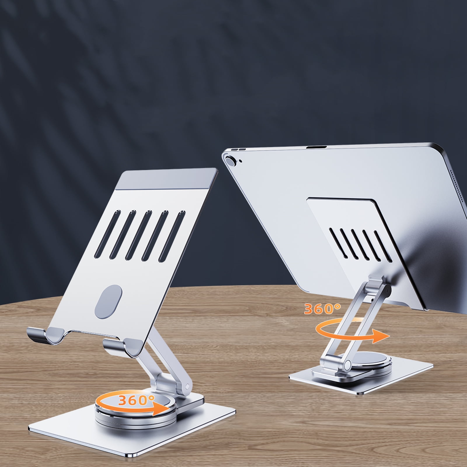 TECH CIRCLE Cell Phone Stand - Sturdy Kickstand with Adjustable Viewing Angles & Height for iPad Tablet, Silver