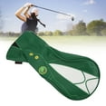 thumbnail image 3 of Golf Club Head Covers, PU Leather Waterproof Headgear Set with Interchangeable No. Tags, Simple Convenient to Use, Elastic Neckline, Soft Thick Lining, Green Jacket Design, 3 of 7