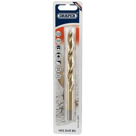 

Draper 38851 12.0mm HSS Titanium Drill Bit