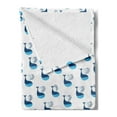 thumbnail image 2 of Modern Soft Flannel Fleece Throw Blanket, Whale Fish Swimming in the Ocean Sea Fins Marine Underwater Childish Design, Cozy Plush for Indoor and Outdoor Use, 50" x 60", Dark Sky Blue, by Ambesonne, 2 of 5