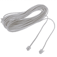 thumbnail image 2 of 4X 9M 30Ft RJ11 6P2C Modular Telephone Phone Cables Wire White, 2 of 3