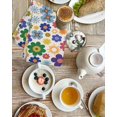 thumbnail image 4 of Retro Bohemia Floral Kitchen Dish Towels for Drying Dishes Set of 4, Blue Purple Flowers Boho Style Beige Waffle Weave Microfiber Hand Tea Bathroom Towels Quick Dry & Absorbent Towel 15.7x23.6, 4 of 7