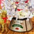 thumbnail image 2 of Bibana Metal Christmas Tree Collar Christmas Tree Ring 29 Inch Diameter Base Durable Galvanized Metal Christmas Tree Skirt for Christmas Tree Decor (Silver), 2 of 7