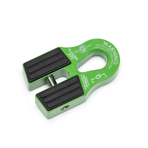 Factor 55 Winch Cable Shackle Mount 00070-08 FlatlLink XTV; Fits 1/2 Inch to 3/4 Inch Shackles/D-Rings; Fits 5/16 Inch Steel Cable/Synthetic Winch Rope; 8000 Pound Load Capacity; Powder Coated; Green