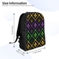 thumbnail image 4 of Fotbe Mardi Gra Geometric Travel Laptop Backpack, Business Slim Sturdy Laptops Backpack, Water Resistant College School Computer Bag Gift for Men & Women Fits 15.6 Inch Notebook, 4 of 8