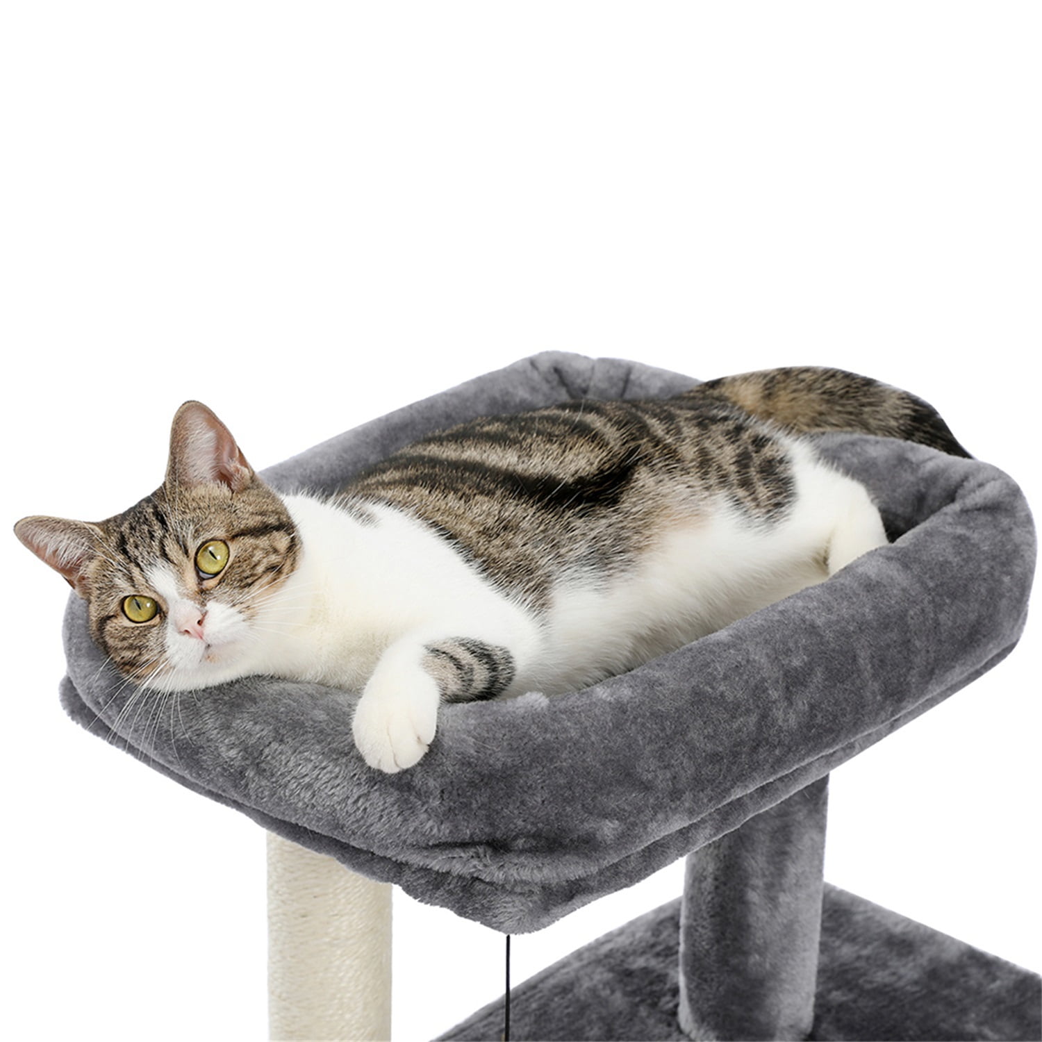 Pefilos 18" Cat Tree Tower for Indoor Cats Cat Condo for Outside with Sisal Scratching Posts, Scratching Board, Plush Perch, Cat Tree for Adult Cats Kitty Kitten Play House, Gray Pefilos 18" Cat Tree Tower for Indoor Cats Cat Condo for Outside with Sisal Scratching Posts, Scratching Board, Plush Perch, Cat Tree for Adult Cats Kitty Kitten Play House, Gray