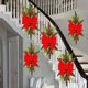 thumbnail image 5 of Wmhnj Corona navideña con lazo rojo y piñas para decorar escaleras, puertas y paredes en estas fiestas., 5 of 5