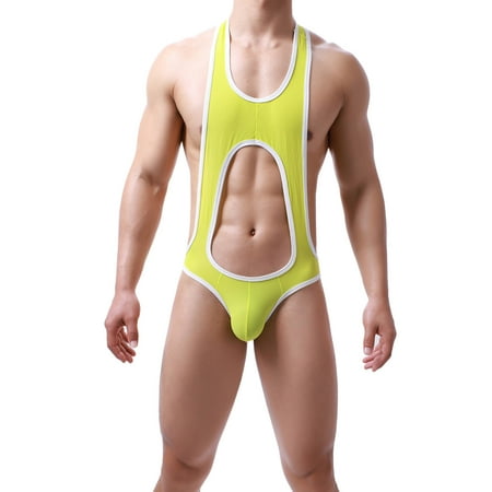 

Medcursor Men s Sexy Underwear Boxer Conjoined Boxers Sexy Mesh Breathable Fart Briefs Underpants