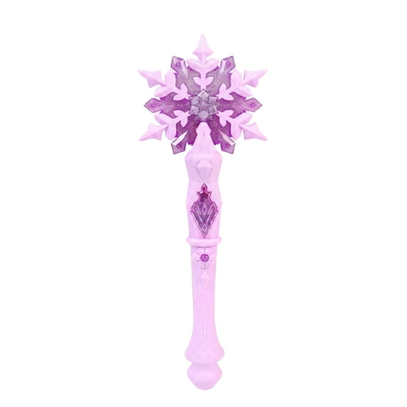 Light-Up Snowflake Wand Princess Magic Wand Toy with Sound and Flashing LED Lights Purple Electric Sensory Toy for Girls Birthday Party Favors