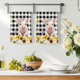 thumbnail image 3 of Pig Sunflower Western Kitchen Towels Set of 2, Rustic Daisy Black Buffalo Plaid Absorbent Dish Towels for Kitchen, Microfiber Hand Towel, Quick Drying Tea Towel for Cleaning Decorative Dishcloths, 3 of 7