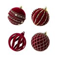 thumbnail image 1 of Christmas Balls Ornaments Wine Red Flocking Christmas Tree Decoration New Year Christmas Spheres D, 1 of 5