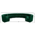 thumbnail image 7 of Maklaine 12-Piece Modular Contemporary Velvet Sectional Sofa in Green, 7 of 7