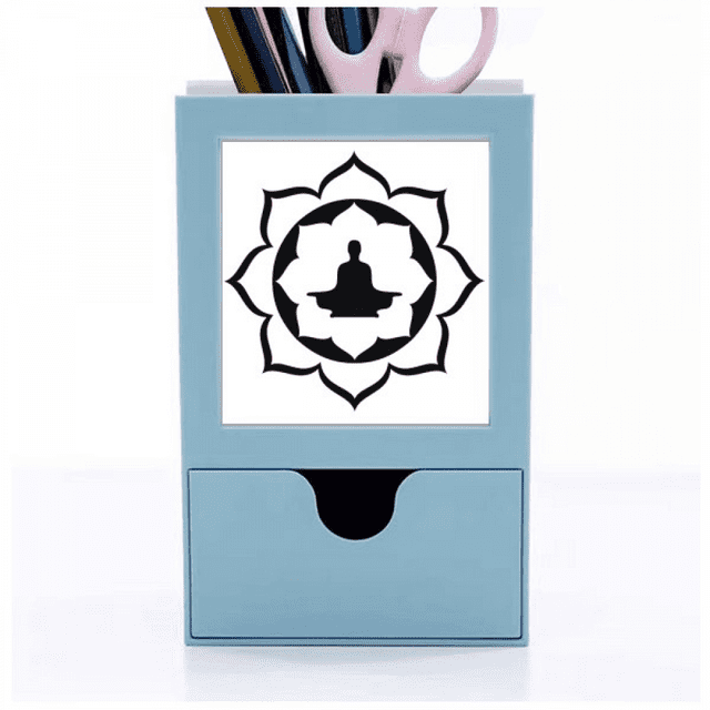 Lotus Figure Simple Illustration Modèle Bureau Fournitures Organisateur Stylo Titulaire Carte