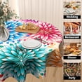 thumbnail image 3 of Spring Summer Floral Round Tablecloth 60 Inch Flower Table Clothes Multicolor Rustic Reusable Circle Table Cover for Picnic Party Dining Room Home Indoor Outdoor Decor, 3 of 5