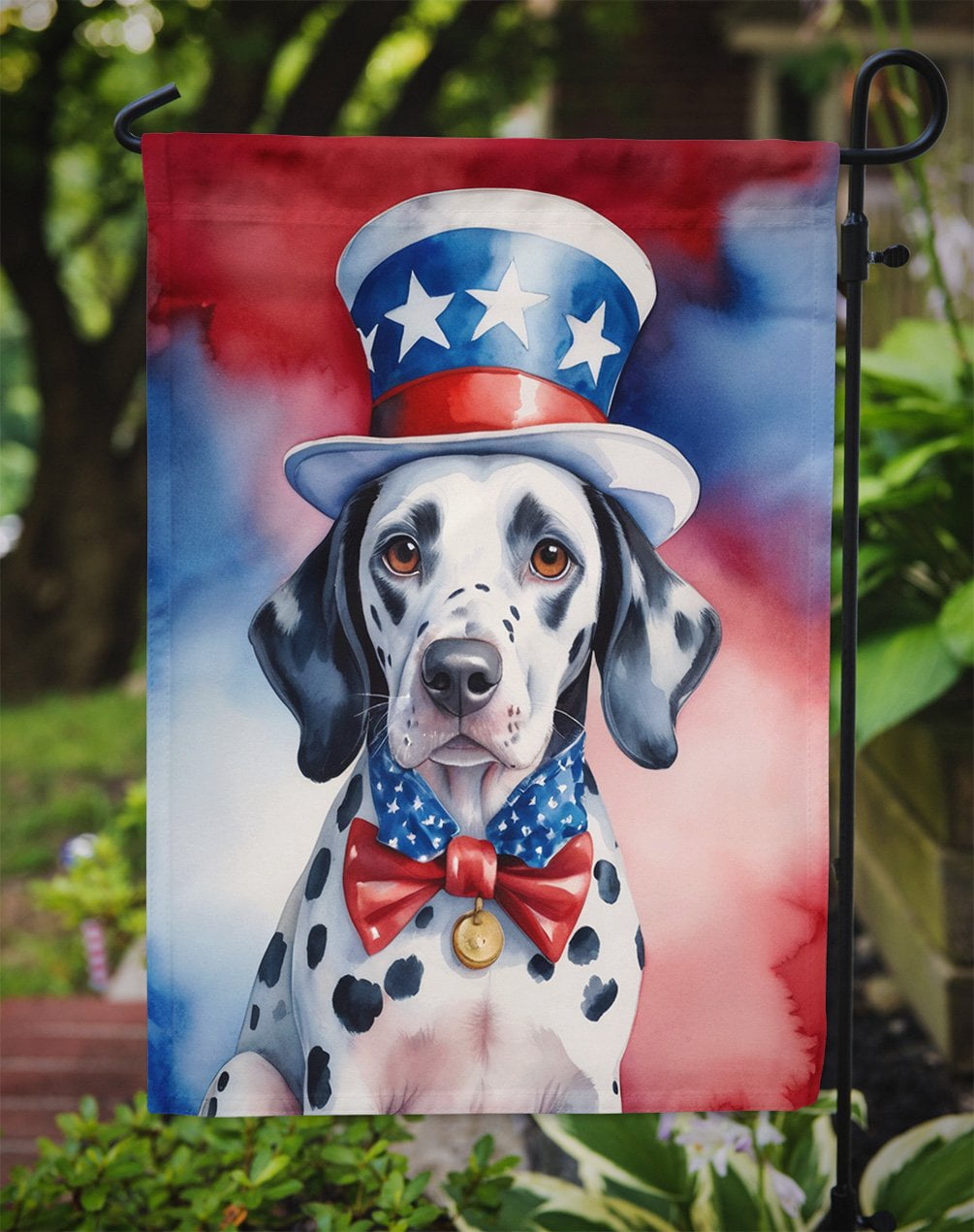 Dalmatian Patriotic Garden Flag 11.25 in x 15.5 in