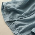 thumbnail image 5 of VEKDONE 3/4 Sleeve Linen Tshirts for Women Mexican Cropped Blouse Summer Button V-Neck Tunics Tops Solid Color Plus Size Thin Shirts Deals Of The Day, 5 of 5