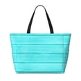 thumbnail image 2 of Balery Turquoise Wooden Beach Travel Bag - Water-Resistant, Large Capacity Lightweight Tote with 7 Pockets for Women and Men - Perfect for Beach, Pool, Gym, and Travel, 2 of 7