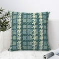 thumbnail image 6 of YFYANG Square Decorative Throw Pillow Case (Without Pillow Insert), Green Abstract Checkered Pattern Bedroom Sofa Car Cushion Cover, 18"x18", 6 of 9