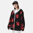 thumbnail image 3 of Kdxio Beautiful Red Ladybug Print Women Men Sun Protection UPF 50+ Jackets Zip Up Long Sleeve Hoodie Hiking Lightweight with Pockets, 3 of 7