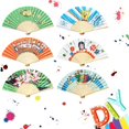 thumbnail image 3 of Abanico de boda ZHAOCHENG 12 piezas blanco abanico Plegable de madera papel japonés bolsillo Plegable Regalos de damas de honor decoración de fiesta de boda, 3 of 5