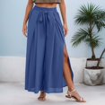 thumbnail image 2 of Pantalones palazzo anchos para mujer: pantalones elásticos y flexibles con cintura elástica para primavera/verano/otoño, 2 of 4